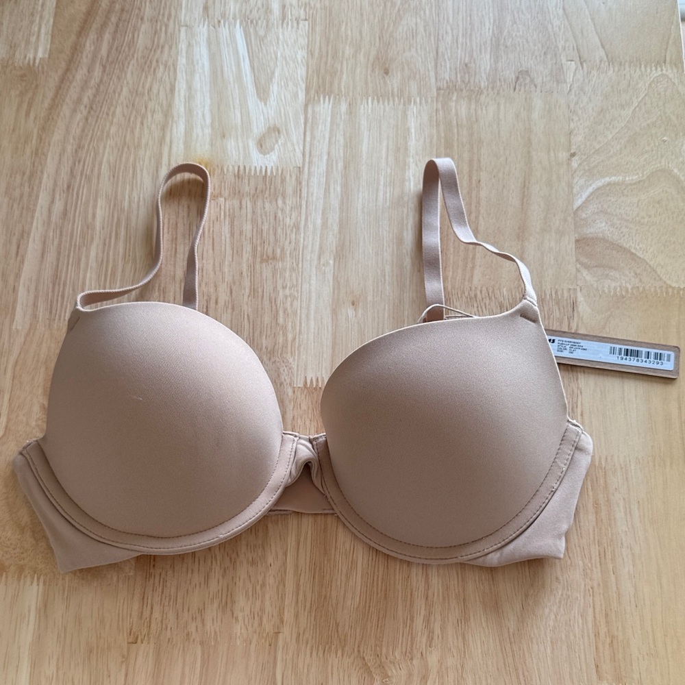 SKIMS Fits Everybody Push-up Demi Bra 32C - Clay NWT